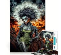 Puzzle de 1000 pièces représentant Une Femme Gothique Post-apocalyptique, Jeu de logique pour Adultes, Loisirs, Bords Lisses, Cadeau saisonnier (38x26cm)