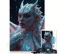 Puzzle de 1000 pièces représentant Une Femme Hybride Dragon Sexy, idéal pour Les Adolescents, pour développer Leur mémoire et Jouer à l'intérieur Découpe Fine, Cadeau du Père Noël 38x26cm
