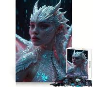 Puzzle de 1000 pièces représentant Une Femme Hybride Dragon Sexy, idéal pour Les Adolescents, pour développer Leur mémoire et Jouer à l'intérieur Découpe Fine, Cadeau du Père Noël 38x26cm