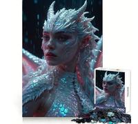 Puzzle de 1000 pièces représentant Une Femme Hybride Dragon Sexy, pour Adultes, Smart Reason Toy Group Joy, Bords Lisses, œuvre d'art 38x52cm