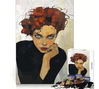 Puzzle de 1000 pièces représentant Une Femme rousse Forte, Style Egon Schiele, pour Adultes et Adolescents, Jeu de réflexion apaisant, découpe précise, Cadeau de Noël 38x26cm
