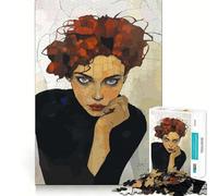 Puzzle de 1000 pièces représentant Une Femme rousse Forte, Style Egon Schiele, pour Adultes et Adolescents, Jeu de réflexion apaisant, découpe précise, Cadeau de Noël 38x26cm