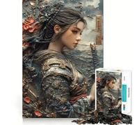 Puzzle de 1000 pièces représentant Une Femme samouraï, idéal pour Les Adolescents Jeu de logique et de Train, décoration Murale légère et relaxante aux découpes Lisses (38x52cm)