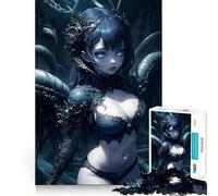 Puzzle de 1000 pièces représentant Une Femme Serpent et Reptile, Style Anime, pour Adolescents Un Jeu d'exercice Mental apaisant, Un Cadeau précieux Assembler (50x75cm)