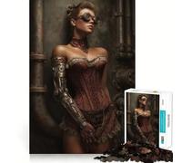 Puzzle de 1000 pièces représentant Une Femme Steampunk avec Un Bras mécanique, idéal pour Les Adolescents Jeu de réflexion, Anti-Stress, découpe soignée, Cadeau Artistique 38x52cm