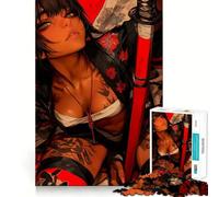 Puzzle de 1000 pièces représentant Une Femme tatouée avec Un Katana, idéal pour Les Adolescents Un Jeu Amusant et Simple pour stimuler Le Cerveau Un Cadeau précieux 38x26cm