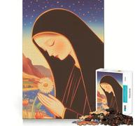 Puzzle de 1000 pièces représentant Une Femme Tenant Une Fleur Jeu de réflexion Amusant et Stimulant Cadeau d'anniversaire Casse-tête (50x75cm)