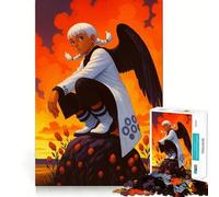 Puzzle de 1000 pièces représentant Une Figure ailée sur Une Colline au Coucher du Soleil,idéal pour Les Adolescents Jeu Stimulant l'esprit,Assemblage Solide et sécurisé,activité de Partage