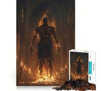 Puzzle de 1000 pièces représentant Une Figure en feu dans Une cathédrale,Agni Sharp Cut Art,Jeu de logique et de réflexion,Cadeau d'anniversaire Amusant (50x75cm)