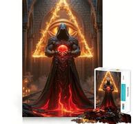 Puzzle de 1000 pièces représentant Une Figure Mystique avec Un orbe et Un Triangle, idéal pour Adultes Jeu de logique Puissant et apaisant, Bords Nets, Cadeau Artistique (50x75cm)