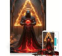 Puzzle de 1000 pièces représentant Une Figure Mystique avec Un orbe et Un Triangle, idéal pour Adultes Jeu de logique et de détente aux Bords Lisses Cadeau Original (38x26cm)