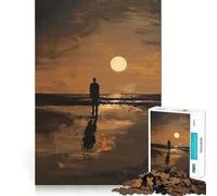 Puzzle de 1000 pièces représentant Une Figure Solitaire au Coucher du Soleil idéal pour Les Adolescents Jeu de logique pièce de Collection découpée avec précision Parfaite pour Les Moments de détente
