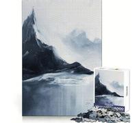 Puzzle de 1000 pièces représentant Une Figure Solitaire au Sommet d'une Montagne, idéal pour Les Adolescents, pour développer Leur mémoire, se détendre et Profiter d'un Moment de Plaisir (38x26cm)