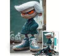 Puzzle de 1000 pièces représentant Une Figurine de Dessin animé en colère Jeu de Construction Facile et précis Activité gratifiante pour Les Jours de Pluie (50x75cm)