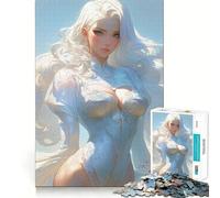 Puzzle de 1000 pièces représentant Une Fille Ange d'anime Jeu de réflexion et d'adresse Assemblage Stable,pièces Qui ne bougent Pas Un Passe-Temps agréable pour Les Longs Week-Ends (38x52cm)