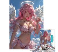 Puzzle de 1000 pièces représentant Une Fille Ange Divine de Style Anime Difficile et Stimulant Un Jouet Amusant pour Toute la Famille décoration Murale pour Les Enfants de 14 Ans et Plus 38x52cm