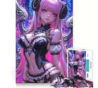 Puzzle de 1000 pièces représentant Une Fille Ange et démon,Style Anime,Stimulant cérébral,sans Espace,Ajustement Parfait,Divertissement Confortable à l'intérieur pour Tous (50x75cm)