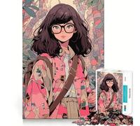 Puzzle de 1000 pièces représentant Une Fille Anime Geek, idéal pour Les Adolescents Un Jeu d'entraînement cérébral à Faire en Famille, Un Cadeau créatif à Assembler (38x26cm)