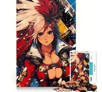 Puzzle de 1000 pièces représentant Une Fille Anime Ronin aux Cheveux Rouges et Blancs Développe la mémoire,ludique et de qualité Professionnelle pour stimuler l'esprit (38x52cm)