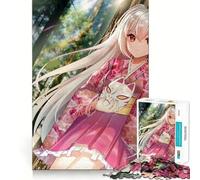 Puzzle de 1000 pièces représentant Une Fille-Chat Rose d'anime,idéal pour Les Adolescents stimulez Votre Imagination,ajustez Parfaitement Les pièces et Profitez d'un Moment de détente captivant