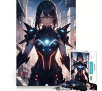 Puzzle de 1000 pièces représentant Une Fille Cyberpunk d'anime,idéal pour développer sa mémoire,s'amuser et stimuler Son Esprit grâce à sa qualité Professionnelle (38x52cm)