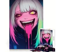 Puzzle de 1000 pièces représentant Une Fille d'anime à la Langue Qui coule pour Les Adolescents pour se remémorer Les Bons Moments passés à flâner Un Cadeau saisonnier Solide et Facile à Assembler