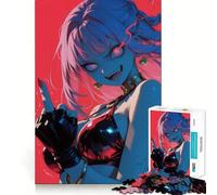 Puzzle de 1000 pièces représentant Une Fille d'anime au caractère Bien trempé,idéal pour Les Adolescents Jeu Stimulant l'esprit,Assemblage sécurisé et Solide,activité de Partage en famille50x75cm
