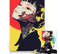 Puzzle de 1000 pièces représentant Une Fille d'anime au Design Abstrait,Jeu de mémorisation mentale de Haute précision,activité Manuelle Interactive pour stimuler Le Cerveau à la Maison (50x75cm)