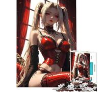 Puzzle de 1000 pièces représentant Une Fille d'anime aux Cheveux Roux Un Jeu Amusant et Original pour Les Adultes idéal comme Cadeau de Noël ou d'anniversaire (38x52cm)