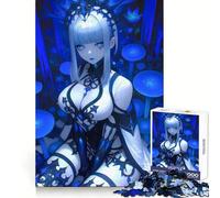 Puzzle de 1000 pièces représentant Une Fille d'anime aux Yeux Bleus,idéal pour Les Adultes Développez Votre logique,amusez-Vous en Toute tranquillité et assemblez Les pièces en Toute sécurité Un