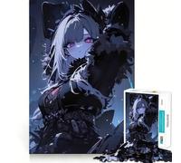 Puzzle de 1000 pièces représentant Une Fille d'anime aux Yeux Roses,idéal pour Les Adolescents Jeu Stimulant l'esprit,Assemblage Solide et sécurisé,activité de Partage en Famille ou Entre Amis