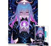 Puzzle de 1000 pièces représentant Une Fille d'anime avec des Cristaux Un Exercice Mental Amusant,aux découpes nettes et aux Composants Robustes,idéal pour se détendre à la Maison (50x75cm)