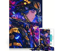 Puzzle de 1000 pièces représentant Une Fille d'anime avec des Lunettes de Protection Pièces Parfaitement ajustées,Jouet créatif et Amusant,pour des Moments de détente et de Plaisir Cadeau
