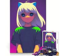 Puzzle de 1000 pièces représentant Une Fille d'anime avec des Oreilles de Chat idéal pour Les Adolescents pour se remémorer Les Bons Moments passés Ensemble Cadeau saisonnier à emboîtement Ferme