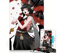 Puzzle de 1000 pièces représentant Une Fille d'anime avec des Oreilles de Renard et Un Parapluie Jeu de mémoire pour Adultes,Assemblage précis sans espaces,activité apaisante pour se détendre 38x52cm