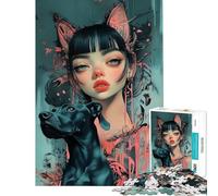 Puzzle de 1000 pièces représentant Une Fille d'anime avec Un Chien idéal pour Un Anniversaire ou Noël Décoration Murale Jouet éducatif pour Les Enfants de 14 Ans et Plus (38x52cm)