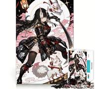 Puzzle de 1000 pièces représentant Une Fille d'anime avec Un Masque de Renard et Une épée Développe la mémoire,ludique et de qualité Professionnelle pour stimuler l'esprit (50x75cm)