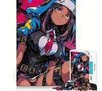 Puzzle de 1000 pièces représentant Une Fille d'anime avec Une Croix Jeu de réflexion,Assemblage Stable,pièces Qui ne bougent Pas,Passe-Temps agréable pour Les Longs Week-Ends (38x52cm)