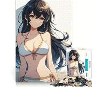 Puzzle de 1000 pièces représentant Une Fille d'anime Contre Un Mur Jeu de Concentration mentale Découpe de précision Bords Lisses Jeu de Construction de Liens significatifs (38x52cm)