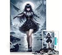Puzzle de 1000 pièces représentant Une Fille d'anime dans Un Paysage Gothique 50x75cm Idéal pour Les Adolescents Jeu de mémoire Amusant et Relaxant à Partager Assemblage Facile et sans Couture