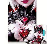 Puzzle de 1000 pièces représentant Une Fille d'anime en Armure avec des Bijoux en Forme de cœur,idéal pour Les Adolescents Jeu Amusant et Facile à Assembler,sans,pour Une activité familiale Amusante