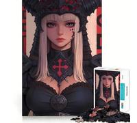 Puzzle de 1000 pièces représentant Une Fille d'anime en Armure de Dark Fantasy pour Adolescents Activité ludique et stimulante,aux découpes nettes et aux Composants Robustes Idéal pour se réunir