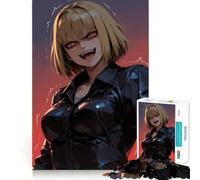 Puzzle de 1000 pièces représentant Une Fille d'anime en colère,idéal pour Les Adolescents Stimule l'esprit,Amusant,sans Espace,Assemblage Parfait,Loisirs captivants pour des Moments de détente