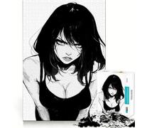 Puzzle de 1000 pièces représentant Une Fille d'anime en colère,idéal pour stimuler la Concentration et stimuler Le Cerveau Motif Portrait Design ajusté,sans Espace,défi interactif pour la Maison