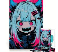 Puzzle de 1000 pièces représentant Une Fille d'anime en colère Jeu de mémorisation mentale Découpe de Haute précision Activité Manuelle Défi cérébral interactif pour la Maison (38x26cm)