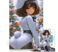 Puzzle de 1000 pièces représentant Une Fille d'anime en Costume de Lapin Idéal pour Les Adultes Jeu Amusant et Facile à Assembler Activité familiale Amusante en soirée (50x75cm)