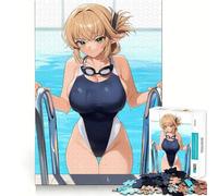 Puzzle de 1000 pièces représentant Une Fille d'anime en Maillot de Bain,idéal pour Les Adultes Jeu Amusant et Facile à Assembler Activité familiale Amusante en soirée (50x75cm)