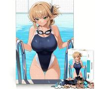 Puzzle de 1000 pièces représentant Une Fille d'anime en Maillot de Bain,Un Jeu de réflexion de Haute précision pour s'amuser Pendant l'attente (38x52cm)