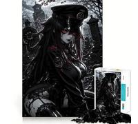 Puzzle de 1000 pièces représentant Une Fille d'anime en Uniforme Militaire,idéal pour Les Adolescents Jeu Stimulant l'esprit,Assemblage Solide et sécurisé,activité de Partage en Famille (50x75cm)