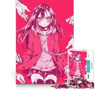 Puzzle de 1000 pièces représentant Une Fille d'anime enchaînée,pour Adultes Jeu de mémoire et de réflexion Découpe Laser pour Un Assemblage Parfait Cadeau Unique pour soulager Le Stress (50x75cm)